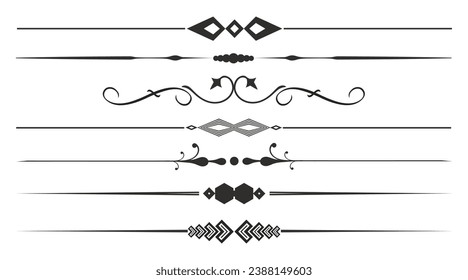 Collection of decorative page dividers