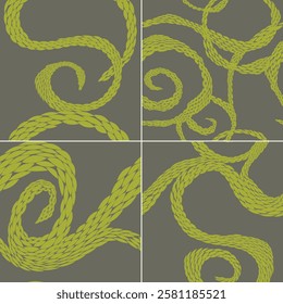 collection of decorative seamless snake skin textures