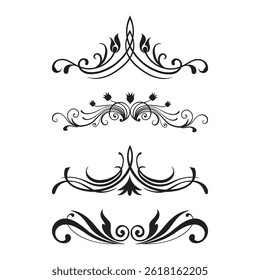Collection of decorative swirls and dividers design