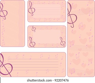 collection of decorative tags on music theme