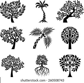 Collection of decorative trees