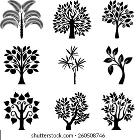 Collection of decorative trees