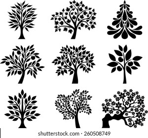 Collection of decorative trees