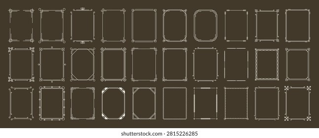 Collection of decorative vintage and modern borders and frames for design
