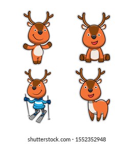 Collection of Deer Cartoon Action