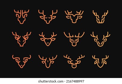 Vorlage für die Sammlung von Deer-Logos