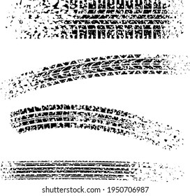 Collection of degraded tire tracks