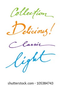 Collection. Delicious! Classic. Light - original handwritten calligraphy for your logo, poster, ad or website
