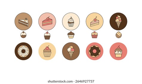 A Collection of Delicious Desserts and Sweet Treats Presented in Circles