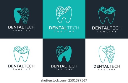 Collection of dental technology logo designs	