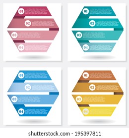 Collection of design clean number banners template/graphic or website layout. Vector.