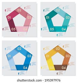 Collection of design clean number banners template/graphic or website layout. Vector.