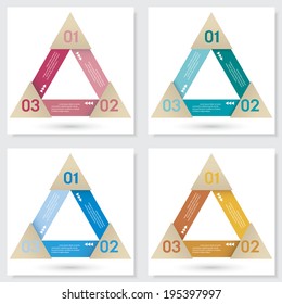 Collection of design clean number banners template/graphic or website layout. Vector.