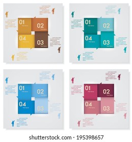 Collection of design clean number banners template/graphic or website layout. Vector.