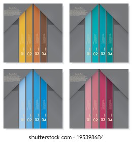 Collection of design clean number banners template/graphic or website layout. Vector.