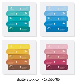 Collection of design clean number banners template/graphic or website layout. Vector.