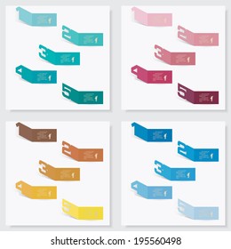Collection of design clean number banners template/graphic or website layout. Vector.