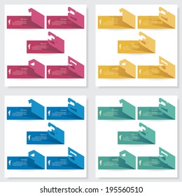 Collection of design clean number banners template/graphic or website layout. Vector.
