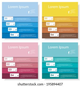 Collection of design clean number banners template/graphic or website layout. Vector.