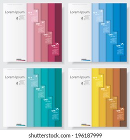 Collection of design clean number banners template/graphic or website layout. Vector.