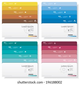 Collection of design clean number banners template/graphic or website layout. Vector.