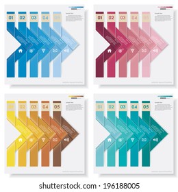 Collection of design clean number banners template/graphic or website layout. Vector.