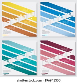 Collection of design clean number banners template/graphic or website layout. Vector.