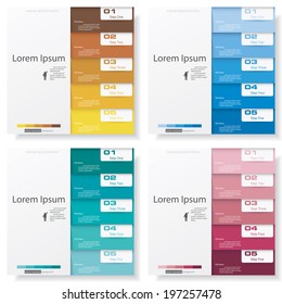 Collection of design clean number banners template/graphic or website layout. Vector.