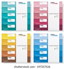 Collection of design clean number banners template/graphic or website layout. Vector.