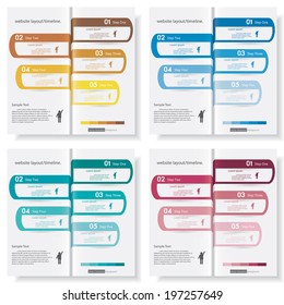 Collection of design clean number banners template/graphic or website layout. Vector.