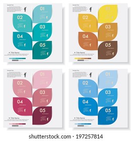 Collection of design clean number banners template/graphic or website layout. Vector.