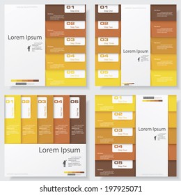 Collection of design clean number banners template/graphic or website layout. Vector.