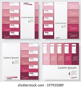 Collection of design clean number banners template/graphic or website layout. Vector.