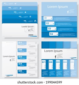 Collection of design clean number banners template/graphic or website layout. Vector.