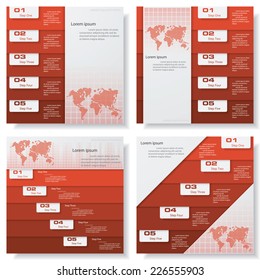 Collection of design clean number banners template/graphic or website layout. Vector.