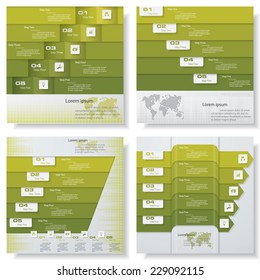 Collection of design clean number banners template/graphic or website layout. Vector.