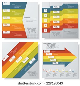 Collection of design clean number banners template/graphic or website layout. Vector.