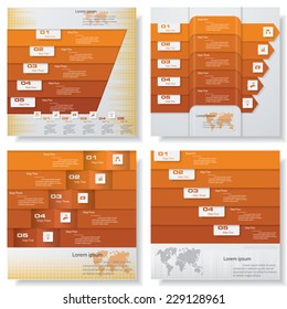 Collection of design clean number banners template/graphic or website layout. Vector.