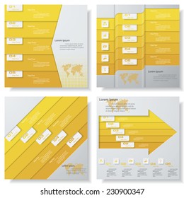Collection of design clean number banners template/graphic or website layout. Vector.