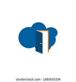Collection design cloud in abstract and unique design. Cloud in blue color for element design. Vector illustration EPS.8 EPS.10