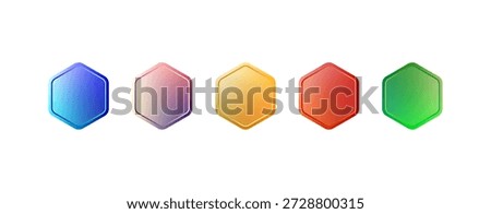 collection design element hexagon with different color