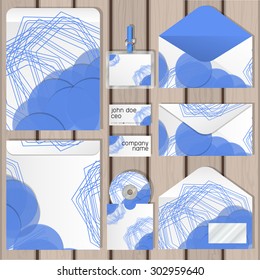 Collection of design elements for corporate identity business, advertising or visualization. Vector illustration.