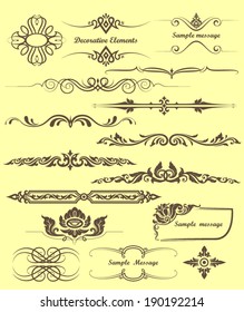 collection of design elements and page decoration