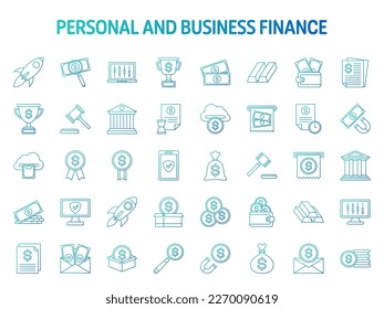 Recopilación de elementos de diseño para finanzas personales y empresariales
