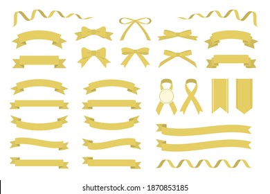 Colección de elementos de diseño con un motivo de cinta (amarillo)