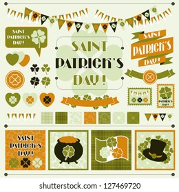 Collection design elements of Saint Patrick's Day.