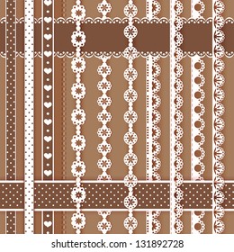 Collection design elements for scrapbook. Vector illustration.