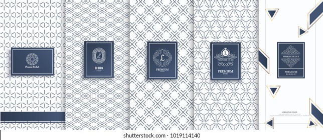 Collection of design elements,labels,icon,frames, for packaging,design of luxury products.Made with golden foil.Isolated on white background. vector illustration