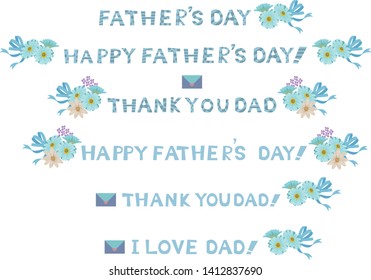 Collection of design materials for  Father's Day.Logo design set.