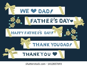Collection of design materials for  Father's Day.Logo design set.